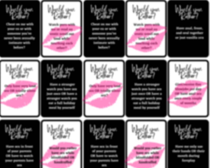 Kinky Would You Rather Couples Playing Cards - Sex Games for Adults