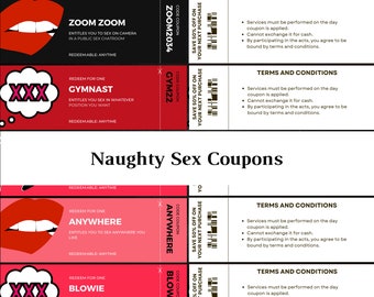 Naughty Sex Coupons for Him – Kinky Adult Game (Digital Download)