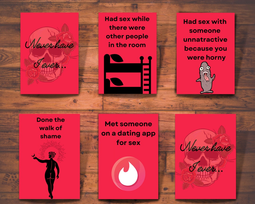 Never Have I Ever, Drinking Playing Cards. Xrated. Printable Card