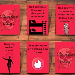 Yo nunca lo he hecho, bebiendo naipes. Clasificación X. Juegos de beber con cartas imprimibles - Juegos de fiesta