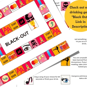 Bachelorette Drinking Board Game, Printable Bridal Shower Games ...