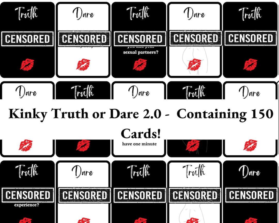 Couples Kinky Truth or Dare Cards 2.0 UPDATED VERSION , 150 Couples