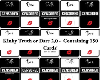 Cartes Action ou vérité pour couples, jeu de préliminaires pour adultes (téléchargement instantané)