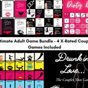 Extreme Adult Sex Game Bundle - Instant Digital Download, Includes Drunk in Love, Drunk Dice, Extreme Sex Cards and Hold Fire! Couples Games
