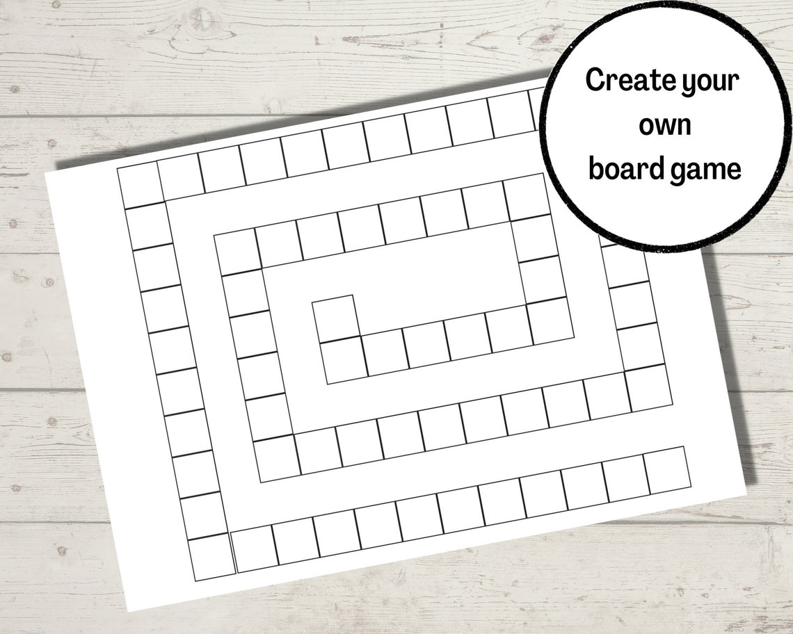 Blank Canva Game Template Editable Board Game Template. Custom DIY