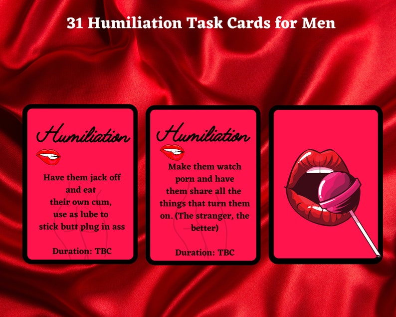 The Submissive Male Humiliation Sex Bundle - Includes Femdom Cards, Humiliation Tasks, Small
