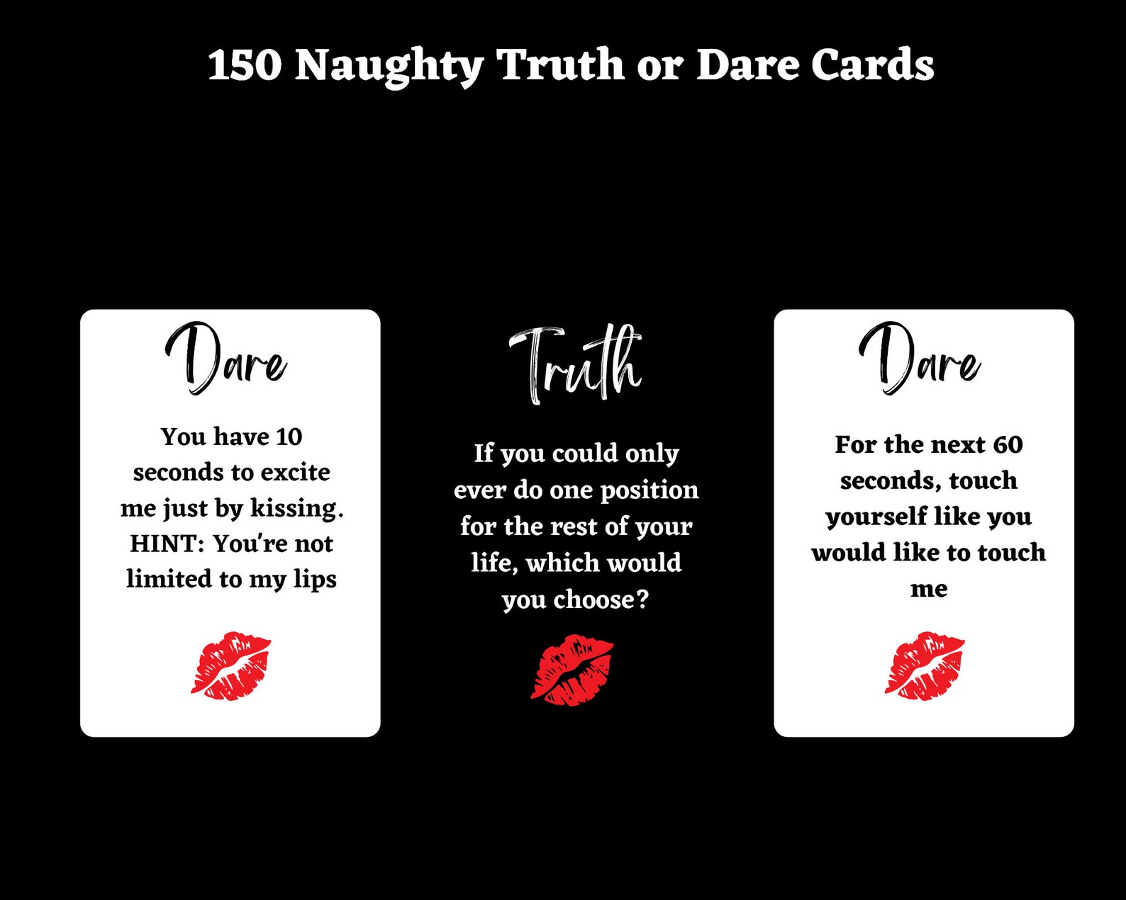 Naughty Truth or Dare Cards, Dirty Sex Game for Couples (digital
