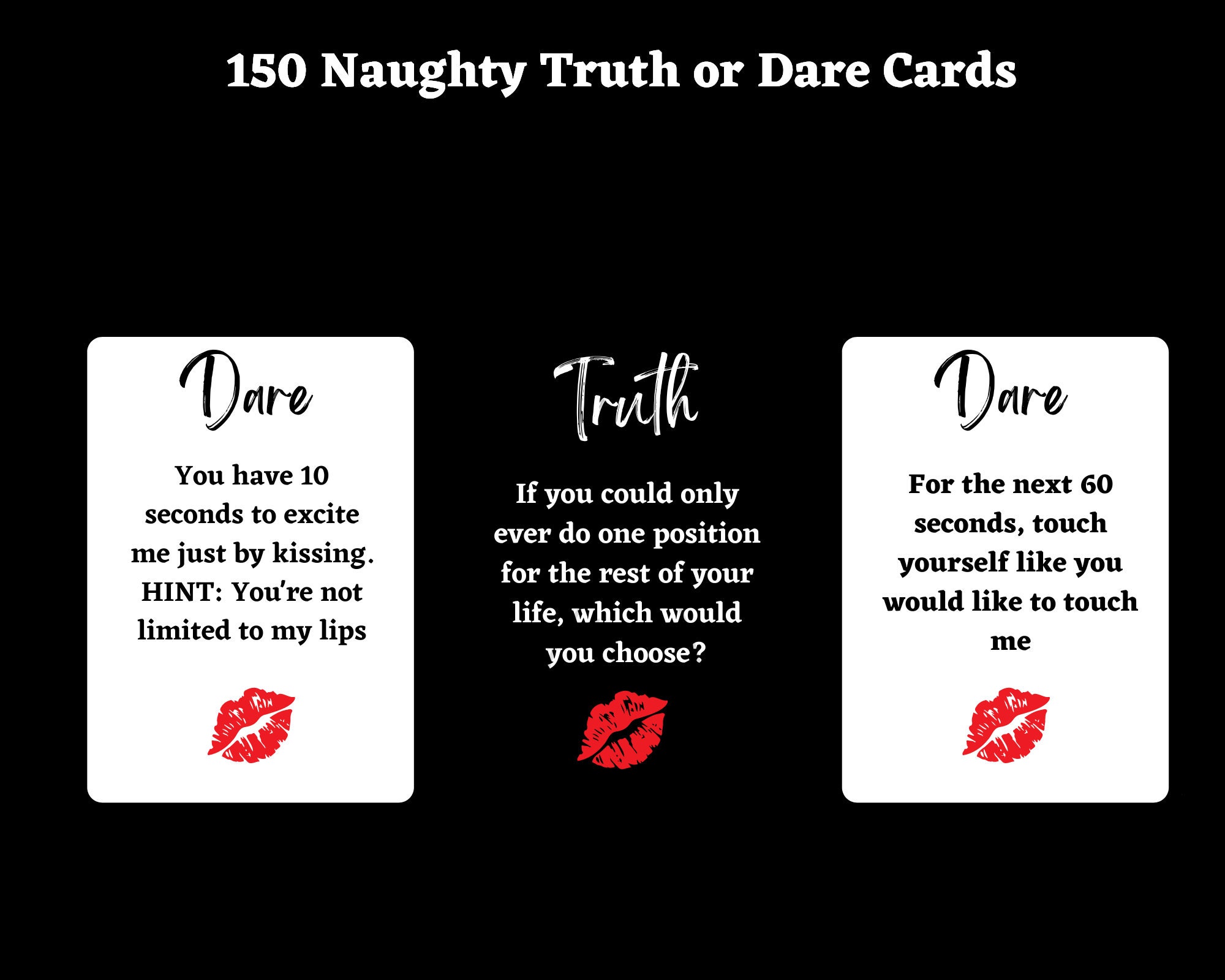 Naughty Truth or Dare Cards, Dirty Sex Game for Couples (digital
