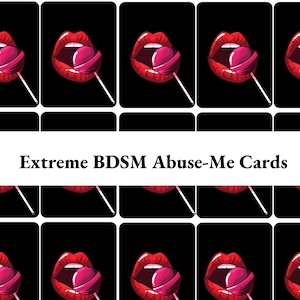 Schede di sesso estremo BDMS con umiliazione e punizione per donne sottomesse - Regalo BDSM dominante - Download immediato