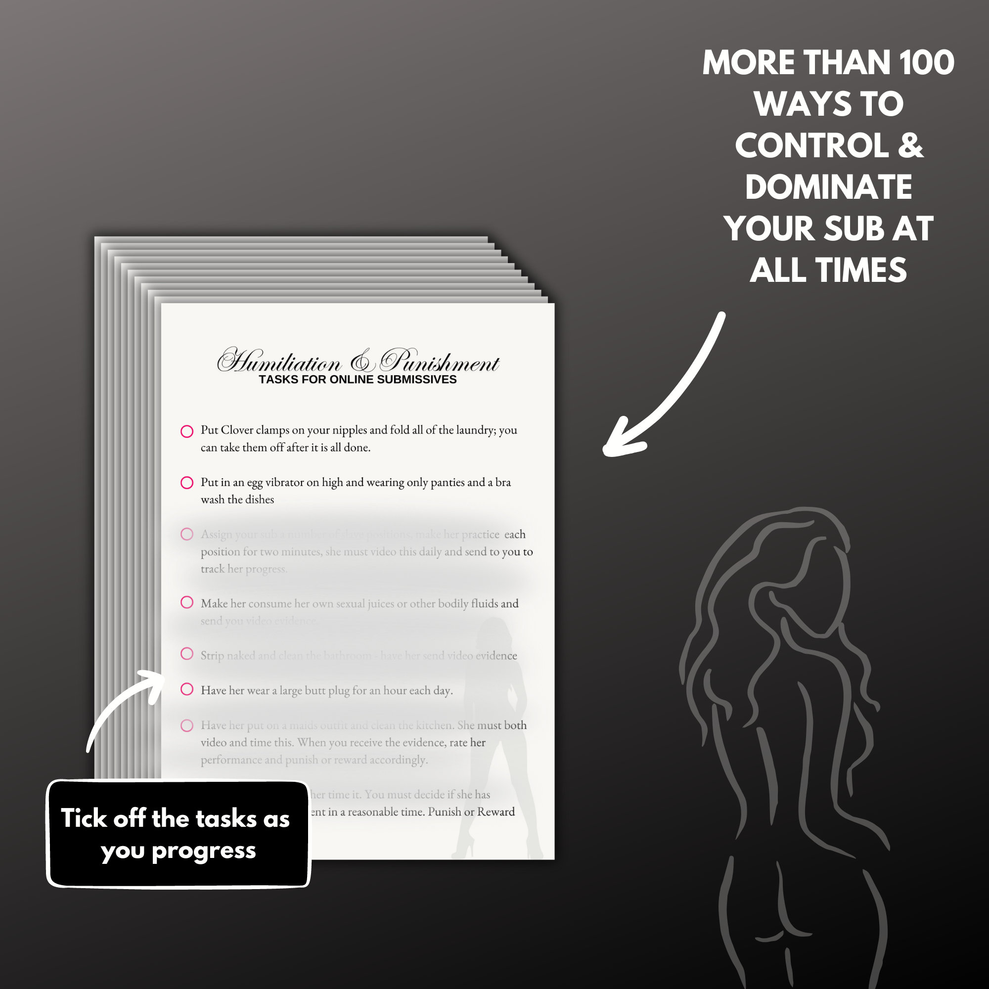 100 Tasks for Your Online Submissive - Rules for Female Submissive ...