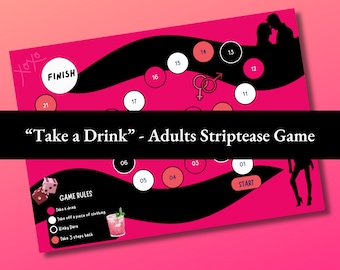Striptease Drinking Game: Adult Foreplay Dice Game (Printable)