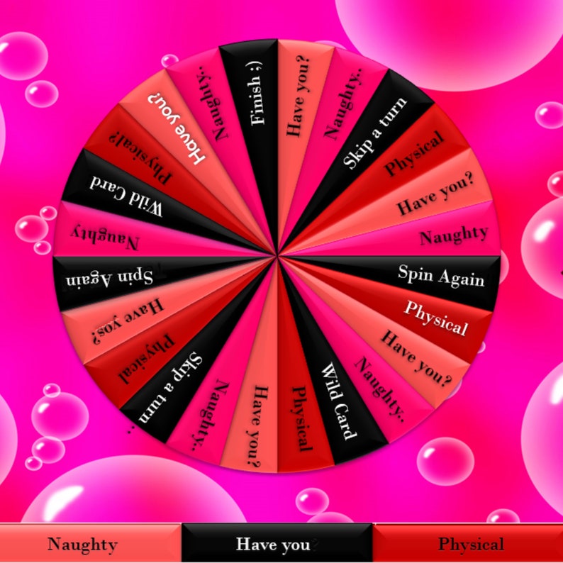 Erotic Sex Game For Couples Virtual Spinning Sex Wheel Etsy 