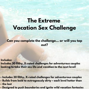 Extreme Urlaub Herausforderung - Urlaub Sex Herausforderung für Paare - Druckbares Spiel für schmutzige Paare