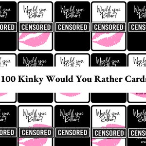 Kinky Hätten Sie lieber Paare Spielkarten - Sex Spiele für Erwachsene - Instant Download