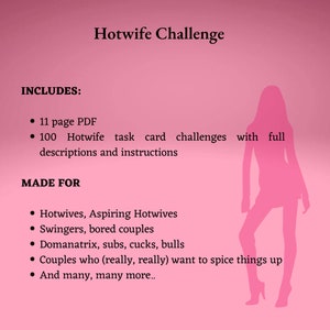 Hotwife Challenge Cards: 100 Dares & Tasks - Hotwife and Cuck image 3