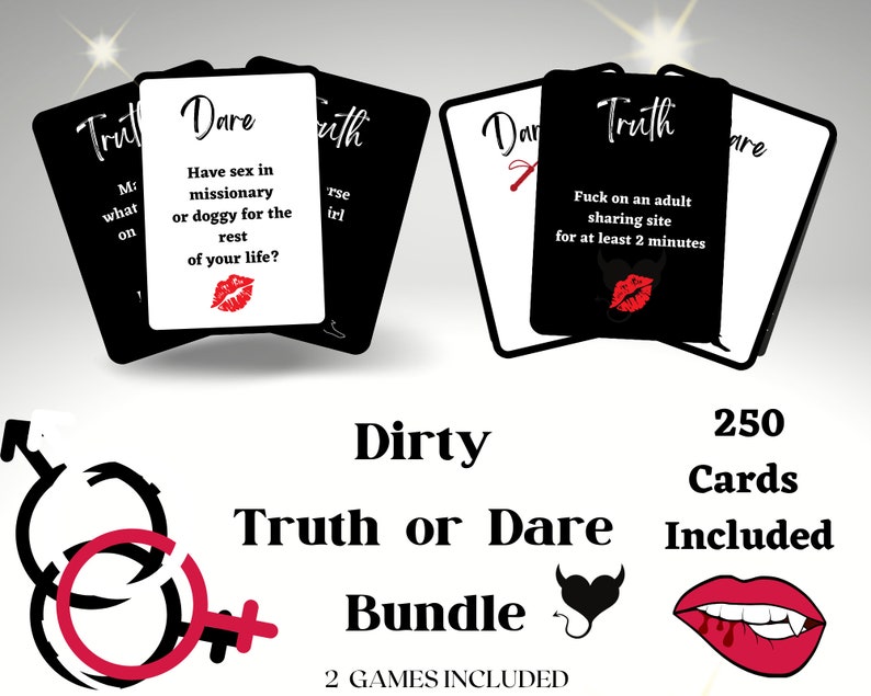 250 Adult Truth or Dare Game Card Bundle Kinky Couples Game and Dirty ...