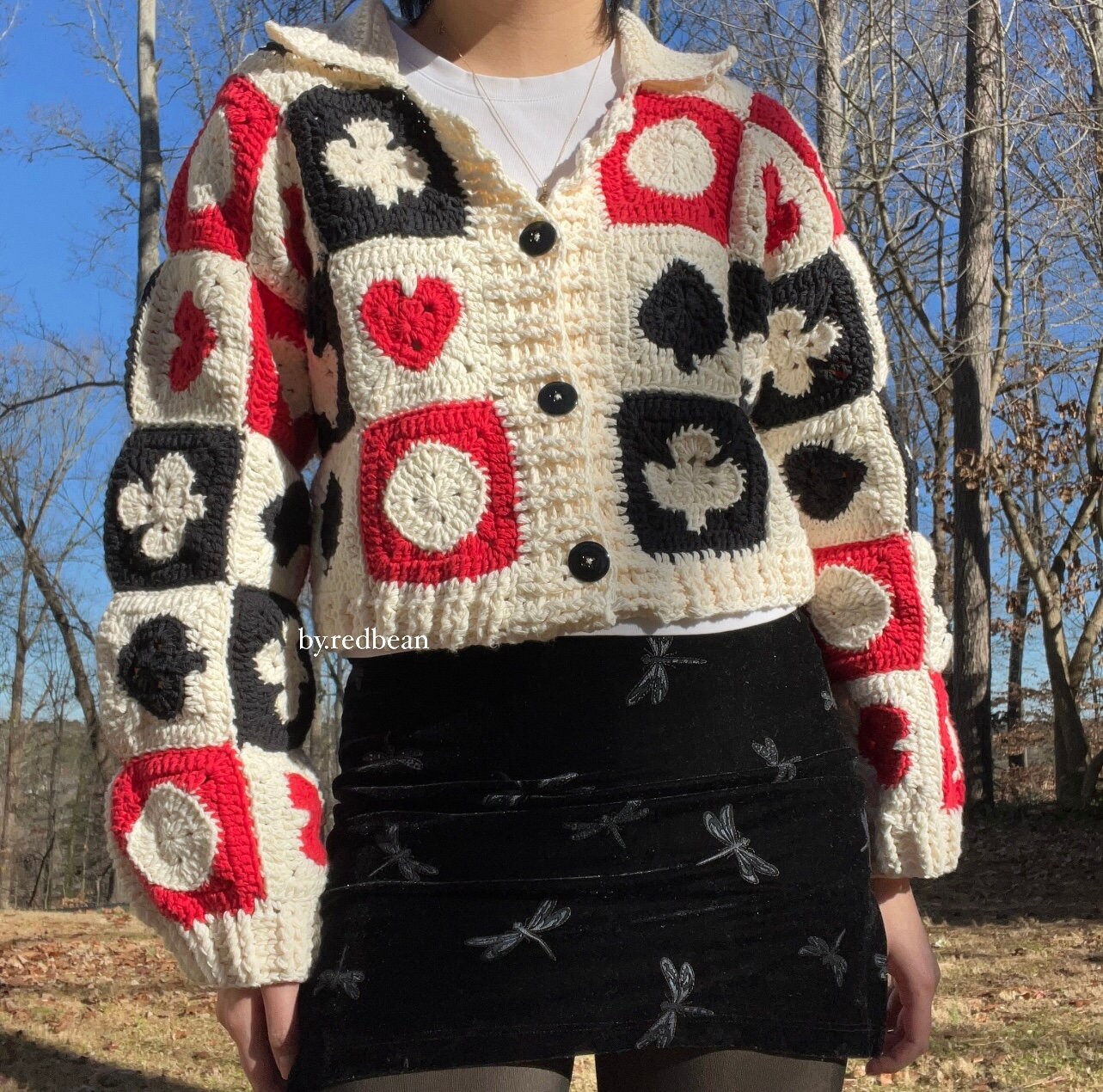 60’s Crazy Pattern Wool Cardigan IMG_2777_medium.JPG