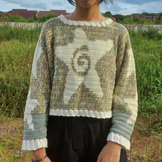 Stargazer Sweater // Crochet Pattern // Crochet Star Swirl Sweater