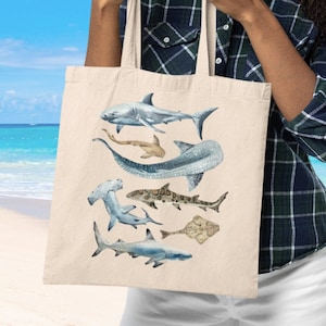Shark Tote Bags Shark Tote Bag Shark Bag Whale Shark Great White Shark Beach Bag Shark Week Shark Gifts Shark Gift Sharks Lovers Shark Print