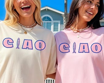 Ciao Bella Sardine Shirt Sardine tshirt Amalfi Coast Tomato Girl Summer Sardines Shirt Coastal Nipote Oceancore Comfort Colors