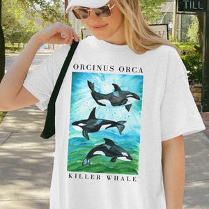 Orcas Shirt Orca Shirt Orca t Shirt Whales Shirt Orca Shirts Ocean Shirt 90s Shirt Alaska Shirt Vintage Graphic Tee Y2k ComfortColors Whale