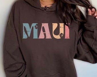 Maui Hoodie Hibiscus Hoodie Hawaii Hoodie Hawaiian Hoodie y2k Hoodie Coastal Granddaughter Coconut Girl Preppy Hoodie Ocean Beach Hoodie