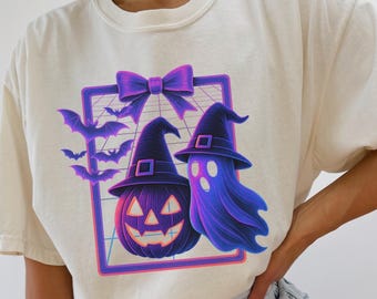 ヴェイパーウェイヴシャツ ハロウィン ヴェイパーウェイヴTシャツ シンセウェーブシャツ コケット egirl ウィアードコア フューチャリスティック オルタナティブ ファッション パンプキンゴースト ハロウィンシャツ