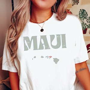 Retro Maui Shirt Maui Strong Shirt Hawaii Shirt Trendy Beachy Shirts Support Maui Lahaina Shirt Beachy Shirt Lahaina Maui Hawaiian Products