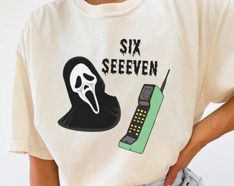 Retro Ghost Six Seven Meme Halloween Shirt 67 Shirt Gen Alpha Shirt Six Seven Shirt Funny Halloween Shirt 6 7 Spooky Comfort Colors Shirt