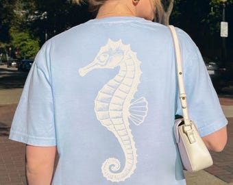 Seahorse Shirt Respect the Locals Sea Horse Beach Shirt Scuba Diving Gift Sea Animal Shirt Ocean Life Marine Biology Cape Cod Gift Hawaii