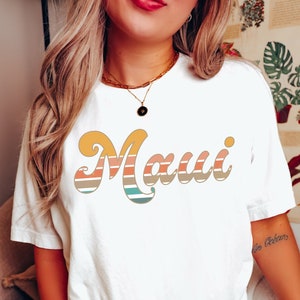 Retro Maui Shirt Maui Strong Shirt Hawaii Shirt Trendy Beachy Shirts Support Maui Lahaina Shirt Beachy Shirt Lahaina Maui Hawaiian Products