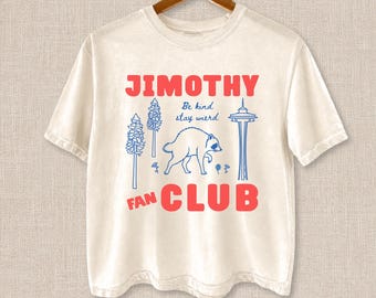 Jimothy Raccoon Shirt Retro Comfort Colors Crop Top Boxy Tee 3023CL T-shirt Boxy Tee Funny Raccoon Meme Shirt Jiimothy Club Shirt