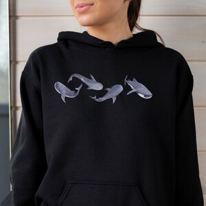 Whale Shark Hoodie Beach Hoodie Marine Biology Hoodie Back Print Hoodie Save The Ocean Nature Hoodie Beachy Hoodie Whale Shark Lover Gift