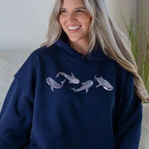 Whale Shark Hoodie Beach Hoodie Marine Biology Hoodie Back Print Hoodie Save The Ocean Nature Hoodie Beachy Hoodie Whale Shark Lover Gift