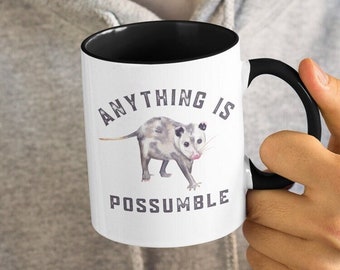 Possum Mug Possum Gifts Opossum Mug Possum Lover Gift Cute Possum Gift Double Sided Mug Funny Mug Cottage Core Mug Nature Gift