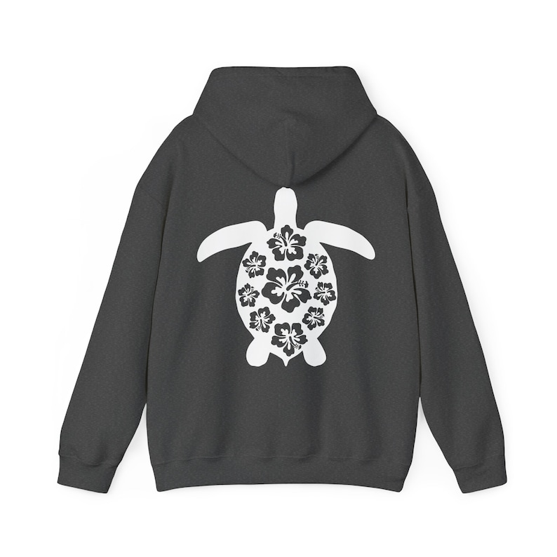Nauru Sherpa Hoodie Sea Turtle With Blooming Hibiscus Flowers Reggae main image 1