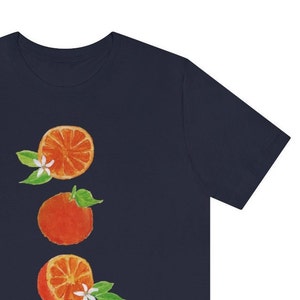Orange Fruit Shirt Cottagecore Shirt Fruit Print Shirt - Etsy