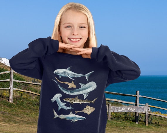 Kids Shark Sweatshirt Kids Shark Hoodie Hammerhead Shark Great