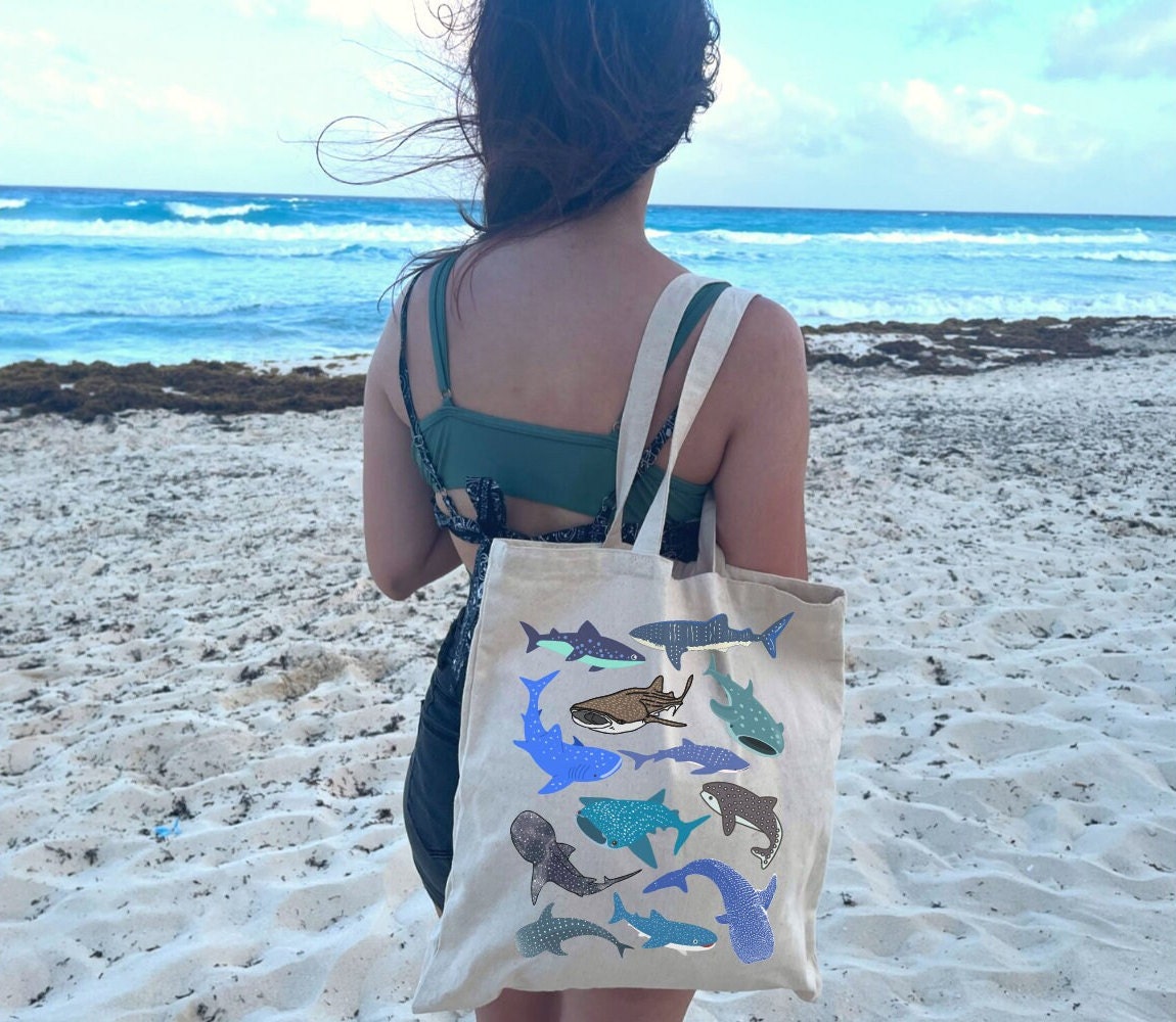 Mola Mola Anatomy Tote Bag, Ocean Sunfish Tote Bag, Screen Printed Mola...