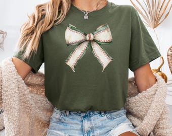Baseball Bow Shirt Baseball Mom Shirt Baseball Mama Shirt Baseball Grandma