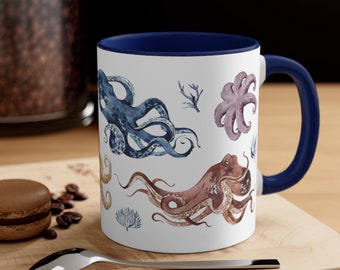 Octopus Mug Beach Mug Octopus Gift Beach Coffee Mug Octopus Gifts Beach Please Nautical Aesthetic Mug Coconut Girl Beach Bachelorette Gift