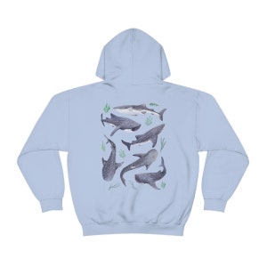 Whale Shark Hoodie Beach Hoodie Marine Biology Hoodie Back Print Hoodie Save The Ocean Nature Hoodie Save The Sharks Marine Gift image 8