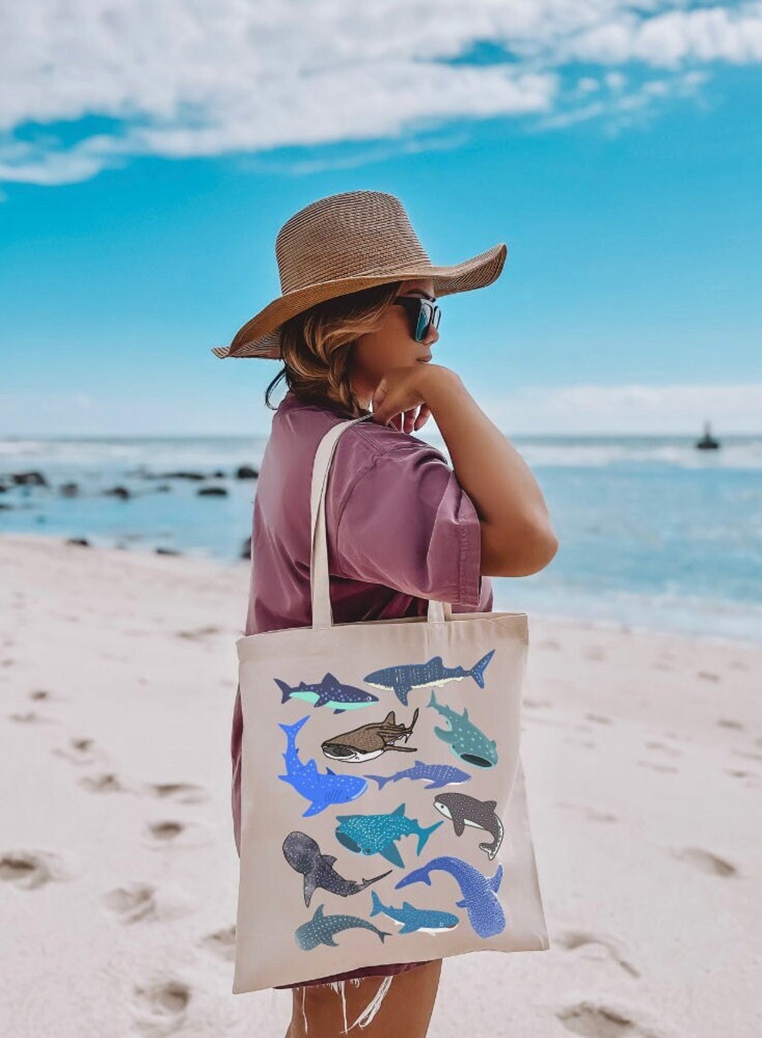 Whale Shark Tote Bag Whale Shark Gift Marine Biology Gift Whale Sharks