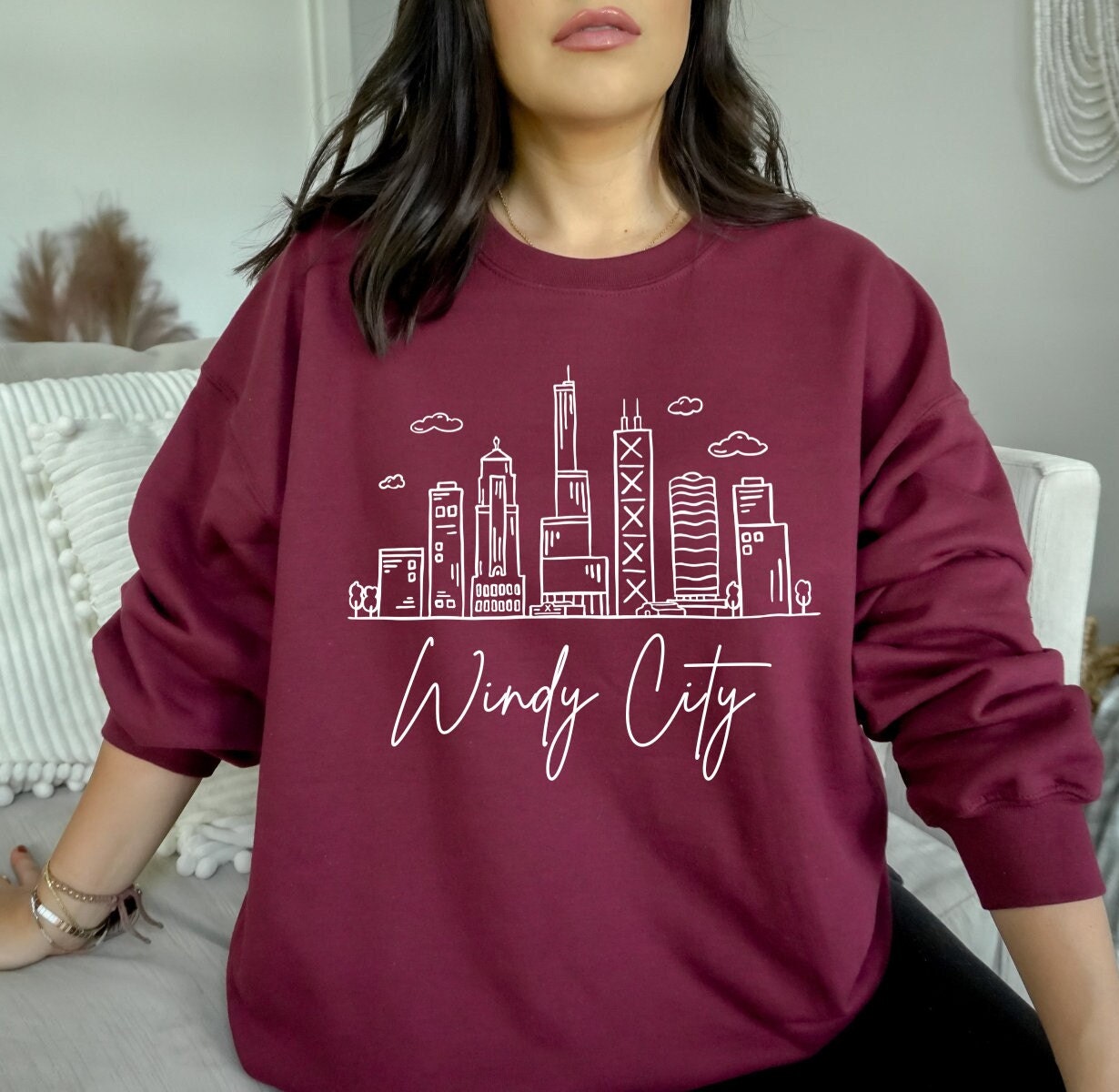 Cliffs 78 Skyline Graphic Raglan Sweatshirt