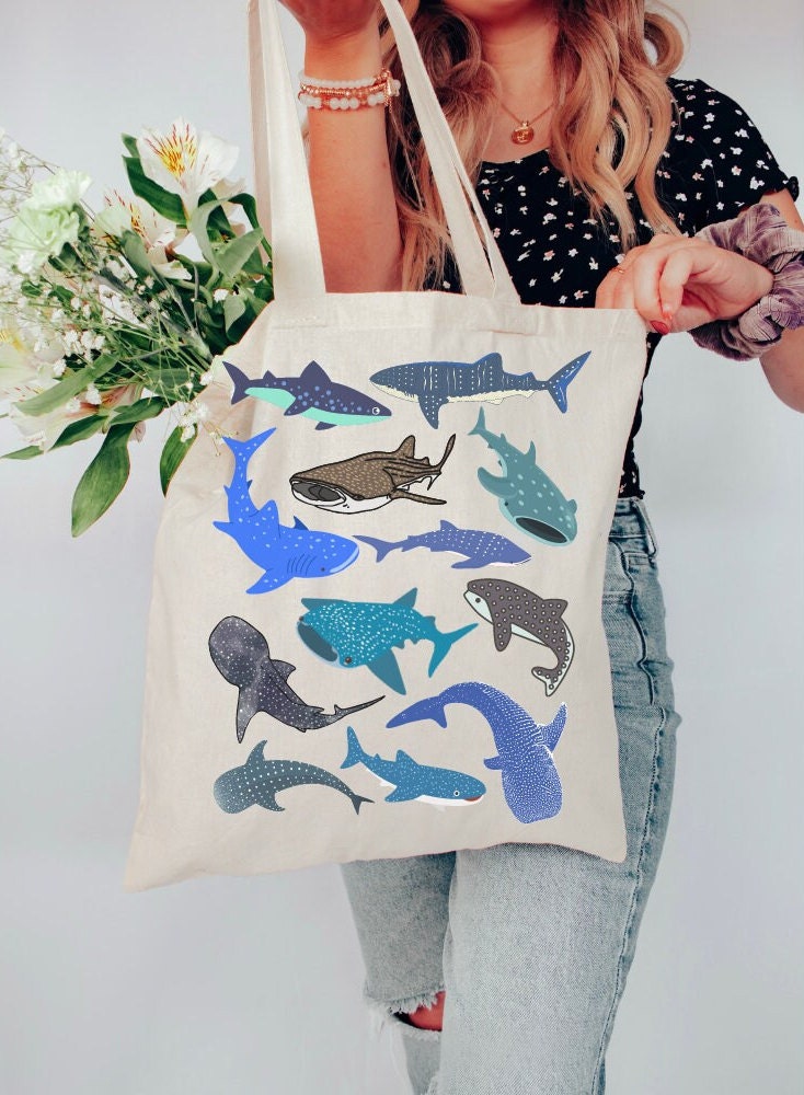 Whale Shark Tote Bag Whale Shark Gift Marine Biology Gift Etsy