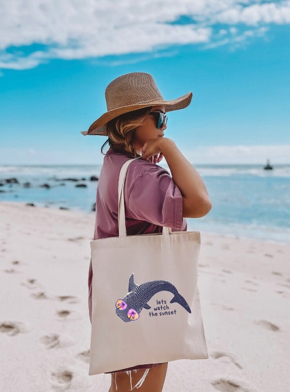 Whale Shark Beach Tote Bag Aesthetic Tote Bag Cute Tote Bag 