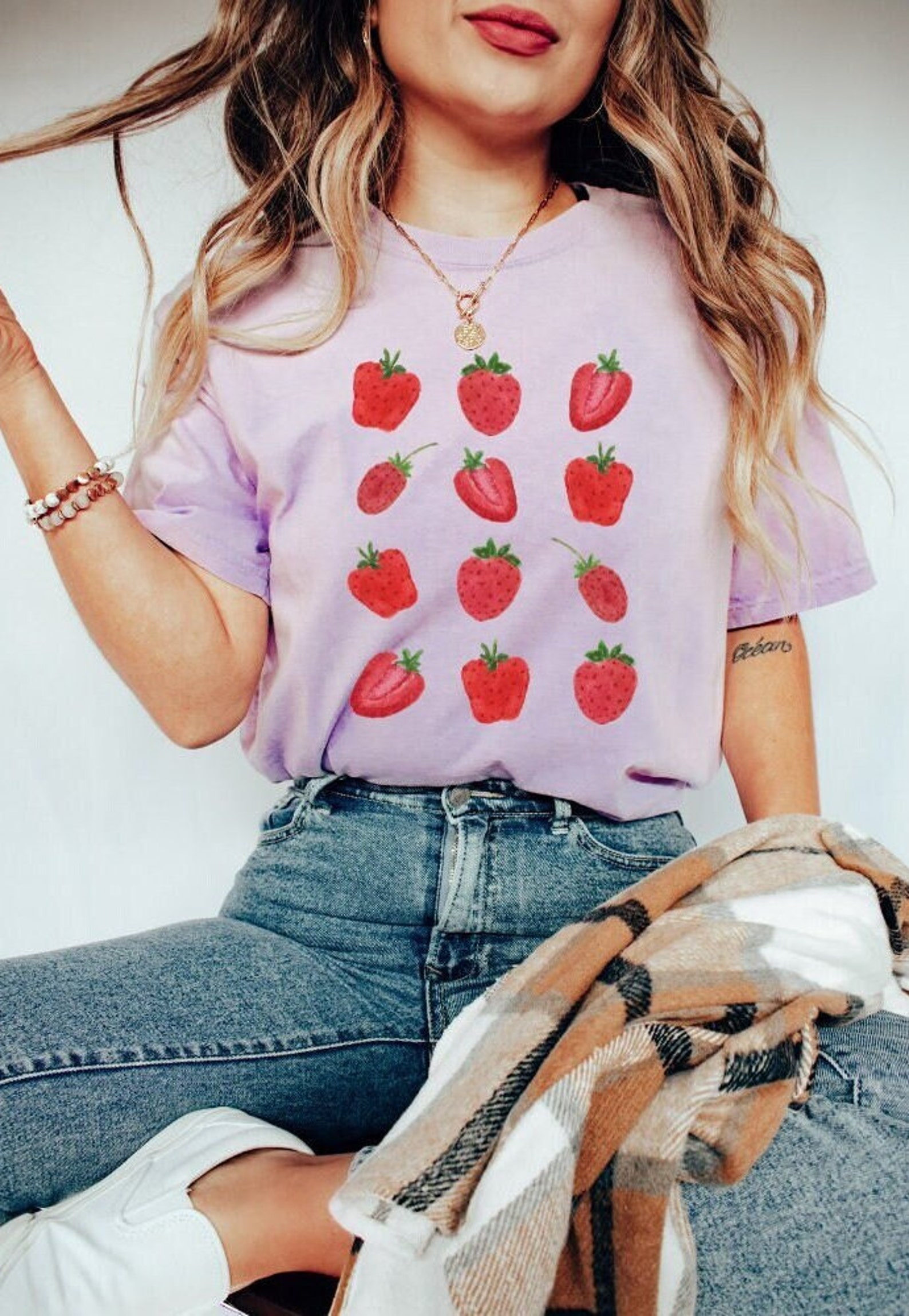 Comfort Colors Strawberry Shirt Strawberry Tshirt Plant Based - Etsy