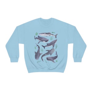 Whale Shark Sweatshirt Whale Shark Sweater Beach Sweatshirt Beachy Sweatshirt Marine Sweatshirt Save the Ocean Environmental Sweater image 9