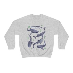Whale Shark Sweatshirt Whale Shark Sweater Beach Sweatshirt Beachy Sweatshirt Marine Sweatshirt Save the Ocean Environmental Sweater image 8
