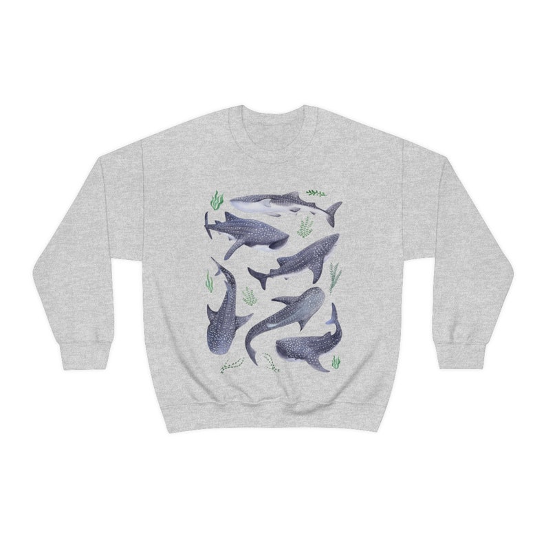 Whale Shark Sweatshirt Whale Shark Sweater Beach Sweatshirt Beachy Sweatshirt Marine Sweatshirt Save the Ocean Environmental Sweater image 8